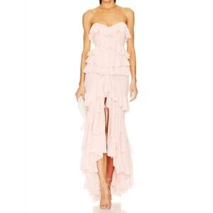 NEW MICHAEL COSTELLO oleksandra gown in blush nude